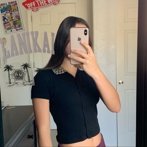 Brandy Melville Caroline Cheetah Top